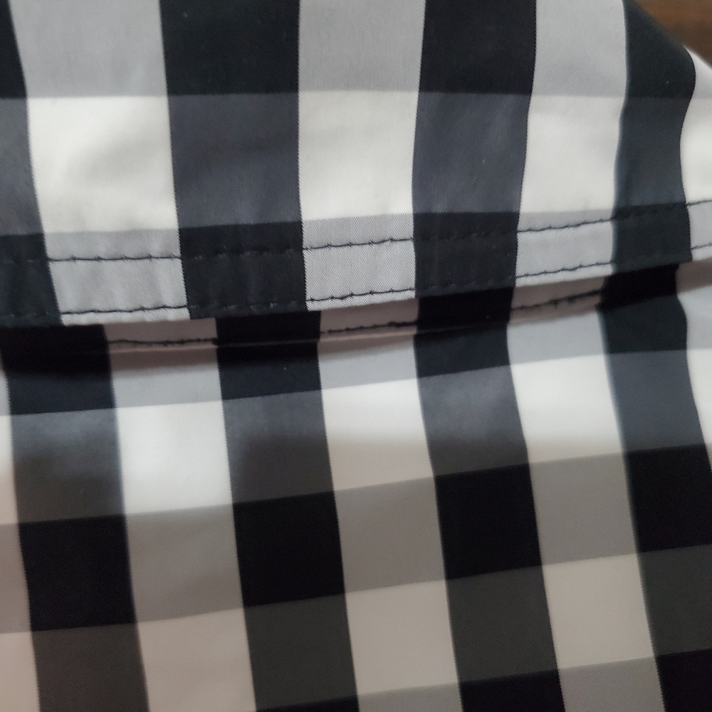 Ralph Lauren women's plaid black & white rain jacket size medium - Picture 6 of 9